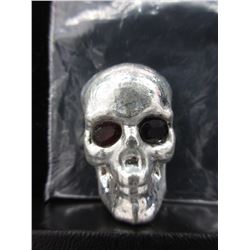 3 Troy Oz. - .999 Silver 3D Skull Motif Silver Bar