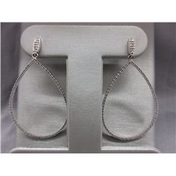 New - 14KT White Gold 5.90 Gram Diamond Earrings