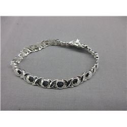 Hugs & Kisses design Sterling Silver Bracelet