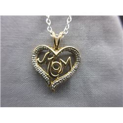 Diamond-set Heart Pendant Necklace