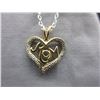 Image 1 : Diamond-set Heart Pendant Necklace