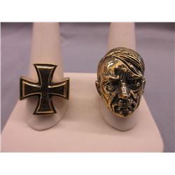 2 Mans Bronze Biker-Style Rings