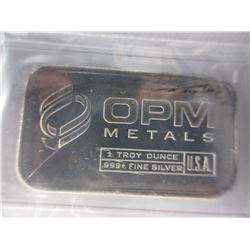 1 Troy Oz. - Ohio Precious Metals (OPM) Silver Bar