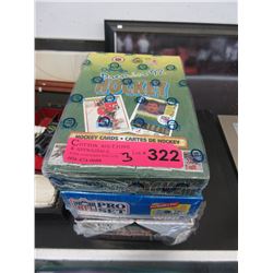 3 Boxes of football & hockey cards