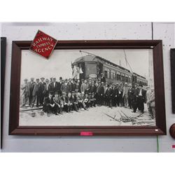 Large framed railway print