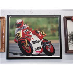 Large canvas art of a Yamaha motorcycle