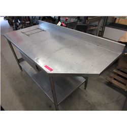 Commercial stainless steel prep table