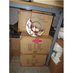 3 Cases of new decorative glass plates