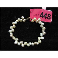 Pink & White "Potato Pearl" bracelet