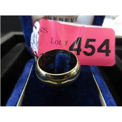 Gold plated wide band ring