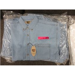 4 New denim shirts - size L