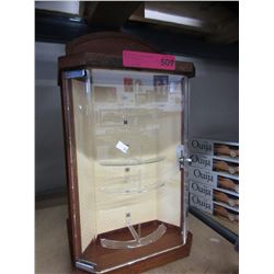 Counter size rotating display case