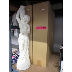 6 x 23" tall plaster statues - new