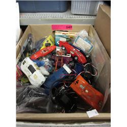 Box of used slot cars
