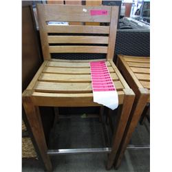 Pair of 30" teak bar chairs - used