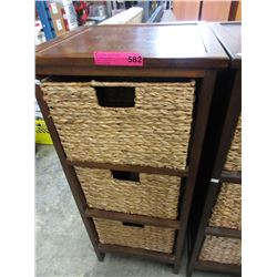 Storage unit with 3 basket drawers - used