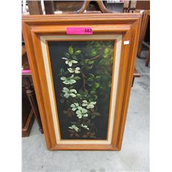 Signed oil painting of flowers