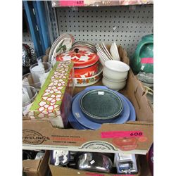Box lot of china & dishware