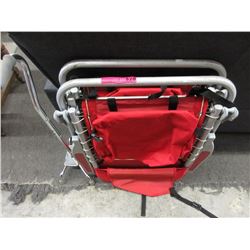 2 Used camp chairs & a walking stick