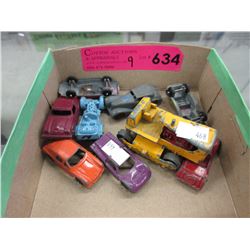 9 Vintage die-cast cars