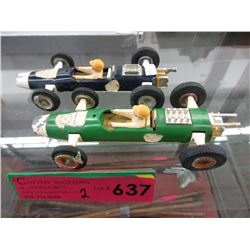2 Vintage "Tri-ang" die-cast race cars