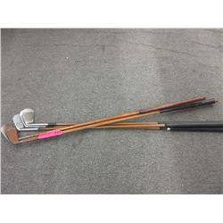 5 Vintage wood shaft putters