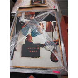 Skid of framed art