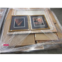 Skid of framed art