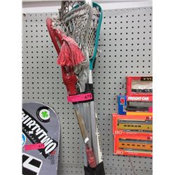Bundle of used lacrosse sticks