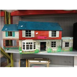 2 Vintage metal toy houses