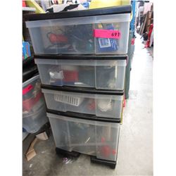 Rolling bin of used tools