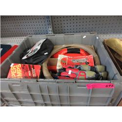 Tote of used car accessories
