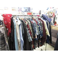 Rack of new men's shirts