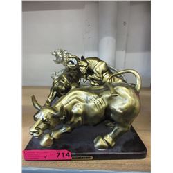 4 Statuettes - assorted materials