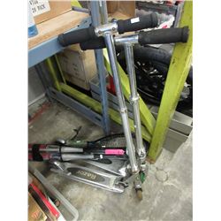 Scooters, baseballs & rackets - used