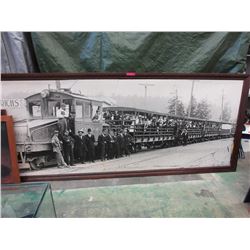 Oversize print of vintage railroad scene