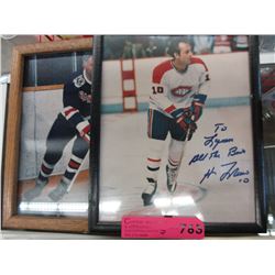 2 Autographed hockey photo's
