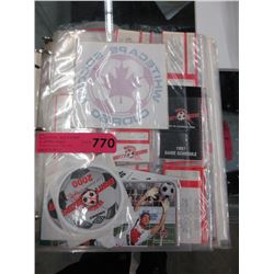 Binder of assorted sports memorabilia