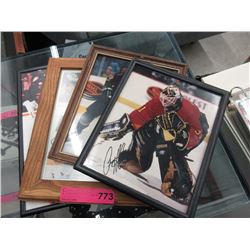 4 Vancouver Canucks autographed photo's