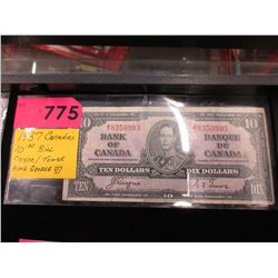 1937 Canadian $10 bill