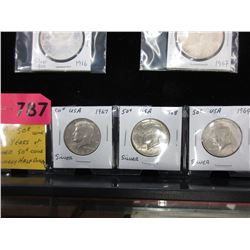3 US Silver 50¢ coins