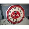 Image 4 : Pearl Lager Beer, Lighted Neon Clock, OLD, 18.75"x18", Metal/Glass. NO SHIPPING, PICK-UP ONLY, OLD