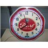 Image 5 : Pearl Lager Beer, Lighted Neon Clock, OLD, 18.75"x18", Metal/Glass. NO SHIPPING, PICK-UP ONLY, OLD