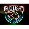 Image 1 : Bud Light Bull Riders, OLD NEON Sign, 21"x23", NO SHIPPING, PICK-UP ONLY