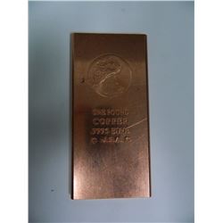 ONE Pound .9995 Fine Copper Bullion Bar