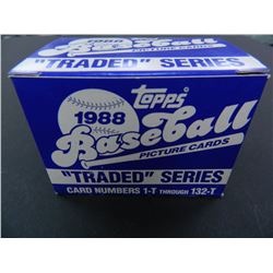 1988 Topps Baseball Traded Series Card #1T-132T, 132 cards, unopened