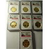 Image 1 : Seven (7) Gold China 2013 200Y Panda, NGC MS70 First Releases, 1/2 ounce Fine Gold Each