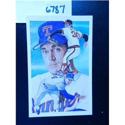 1991 Legends Sports Memorabilia, Nolan Ryan Postcard, 2nd Series #1, Rangers