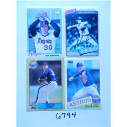 (4) Four 1993 Brookshire Brothers (Texas Grocery Chain) Stickers, Nolan Ryan, (2) Angels, (2) Astros