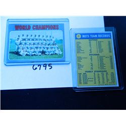 1970 Topps #1 Baseball Card, Mets World Champions.